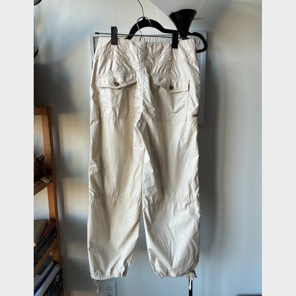 Anthropologie Cream Light Weight Cargo Parachute Pants - Size 25 - Picture 3 of 4